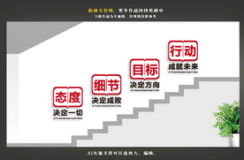 楼梯企业文化标语