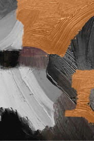 侘寂抽象金色水墨油画玄关装饰画