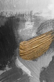 立体抽象金色水墨油画玄关装饰画