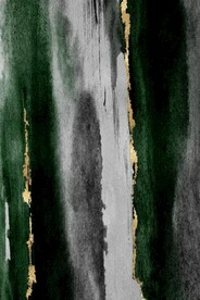 现代抽象金色水墨油画玄关装饰画