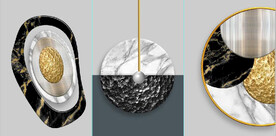 现代抽象立体几何装饰无框画