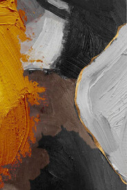 侘寂抽象金色水墨油画玄关装饰画