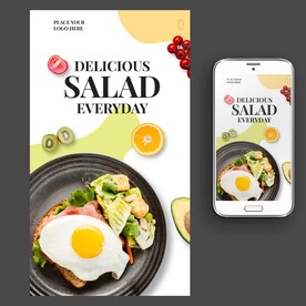 轻食主义简餐海报