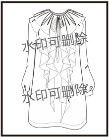 服装设计连衣裙女装款式衬衫T恤