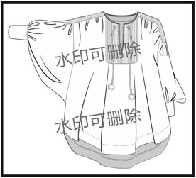 服装设计连衣裙女装款式衬衫T恤