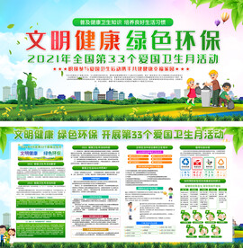 爱国卫生月宣传展板