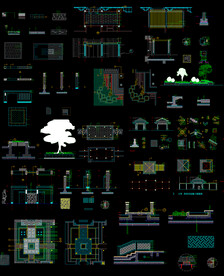 园林小景CAD素材
