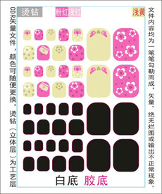 脚趾甲专色贴纸