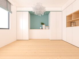 北欧卧室背景墙3D直播场景空景