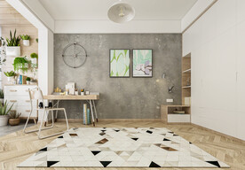 北欧卧室背景墙3D直播场景空景