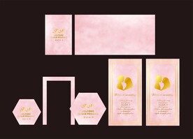 粉色欧式婚礼背景  拱门