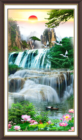 竖幅山水画