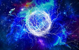 唯美星空闪电