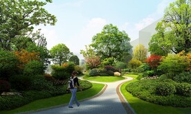 游园绿化效果图