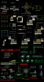 景观坐凳CAD施工图