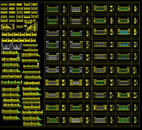 石材护栏cad图纸