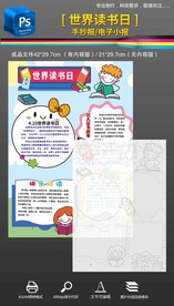 世界读书日快乐读书手抄报小报