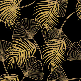 银杏叶热带植物叶子无缝图