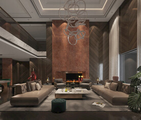 仿古砖瓷砖空间效果图