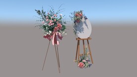 开业花篮su模型