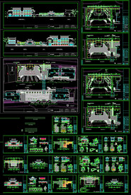 中式古代戏楼施工图