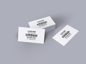 白色高档名片样机