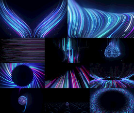 智能办公系统超美粒子线条场景