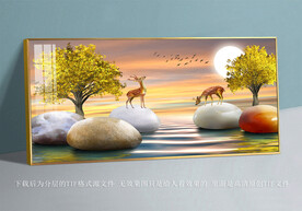 黄金发财树装饰画