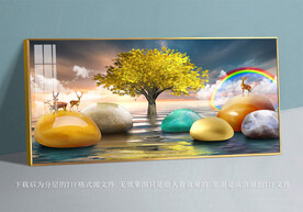 黄金摇钱树装饰画