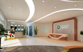 口腔诊所大堂设计案例效果图