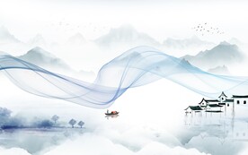 江南山水新背景墙 TIF分层