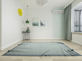 北欧风卧室背景墙3D效果图场景