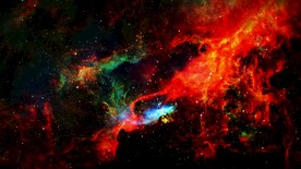 太空星系与火花云循环视频