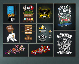 矢量桌球竞技文化系列