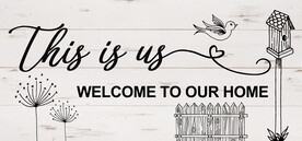 木板木纹英文挂板