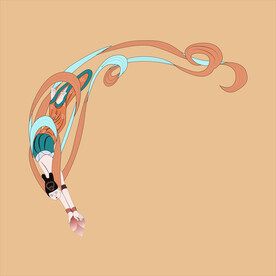 敦煌莫高窟壁画172窟献花飞天