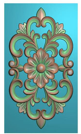 欧式长竖洋花木门