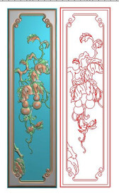 葫芦靠背门板顶箱柜多福多子