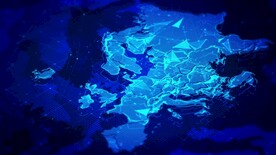 抽象的数字图形欧洲网络背景视频