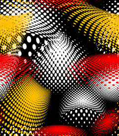 潮流男装印花 分层 无缝衔接