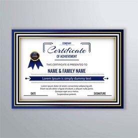 优秀员工颁奖荣誉证书模板设计