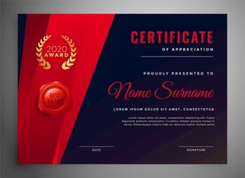 优秀员工颁奖荣誉证书模板设计