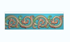 藏式 洋花 木线 线条