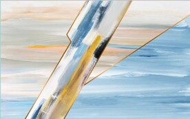 侘寂风抽象肌理水彩油画背景墙