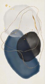 侘寂风抽象几何油画玄关装饰画