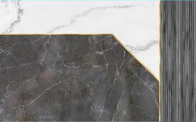 现代风抽象几何大理石拼花电视墙