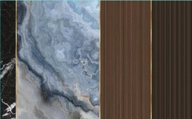 现代风抽象几何大理石拼花电视墙