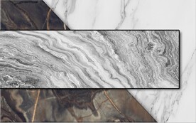 现代风抽象几何大理石拼花电视墙