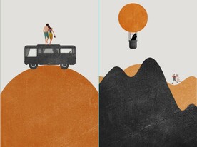 晶瓷北欧抽象爱情情侣装饰无框画