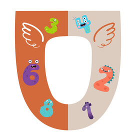 卡通马桶圈图案